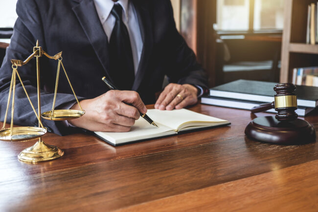 Legal Law, Advice And Justice Concept, Judge Gavel With Justice