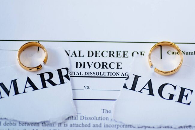 bigstock-Divorce-Decree-And-Two-Broken–264610165