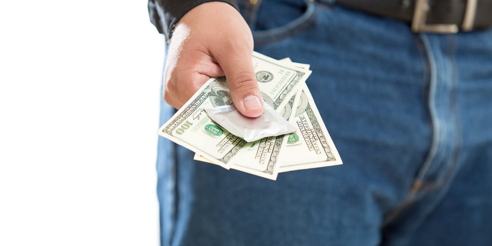 Photo Of Young Man Paying For Prostitute Service